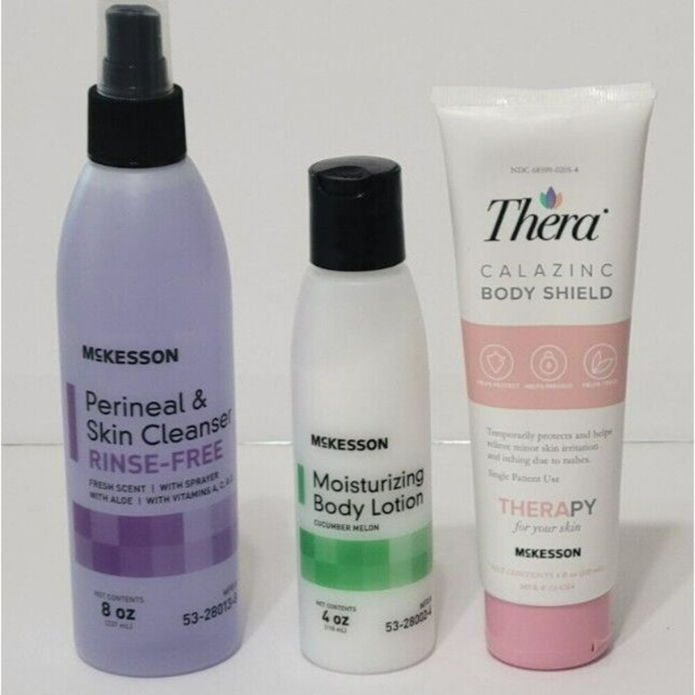 McKesson Moisturizing Body Lotion Skin Cleanser Thera Body Shield 3 Piece Bundle